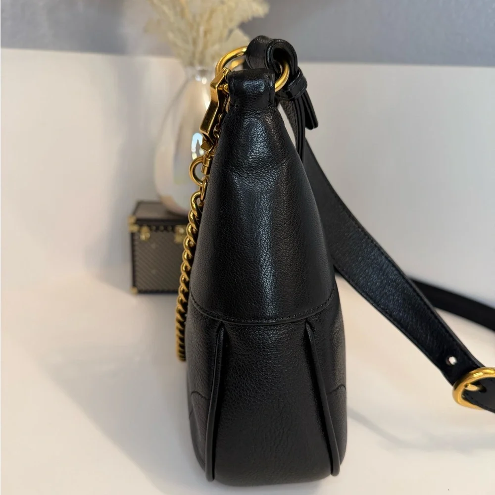 🎀GUCCI Black Small Double G Aphrodite Shoulder Bag - Picture 10 of 16